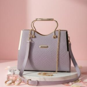 stylish pu leather ladies handbag