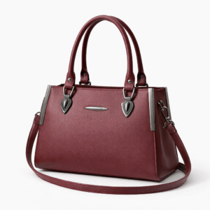 party wear stylish maroon pu handbag