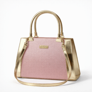 designer look pink color durable pu leather handbag for women