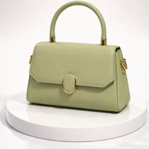 designer look pu leather handbag for women green / pistachio shade