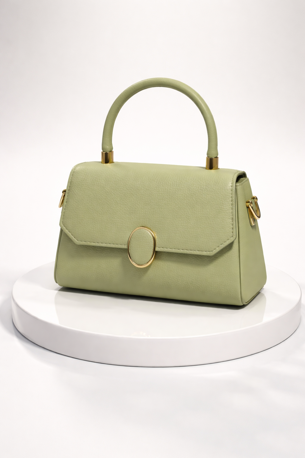 designer look pu leather handbag for women green / pistachio shade designer look pu leather handbag for women green / pistachio shade
