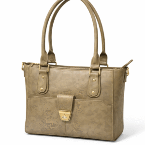 beige color ladies pu leather / synthetic leather handbag